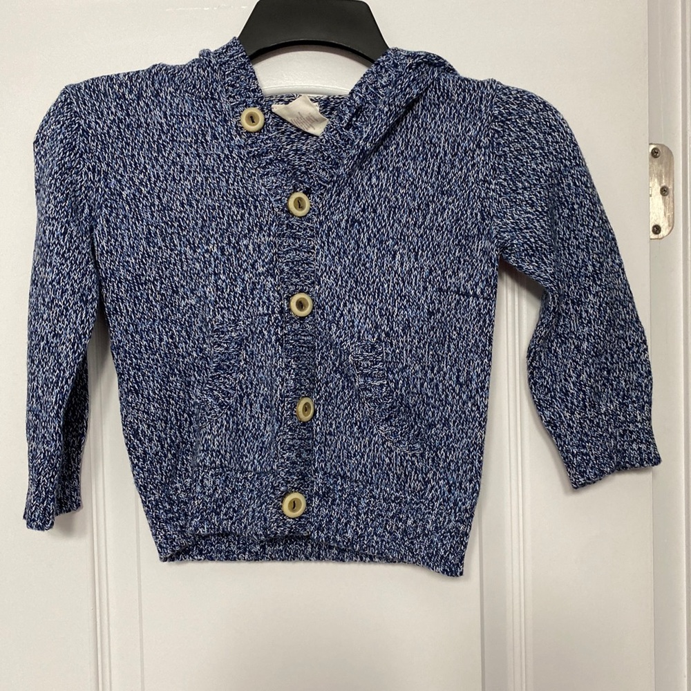 Toddler Boys blue hooded cardigan sweater Crazy 8 size 2